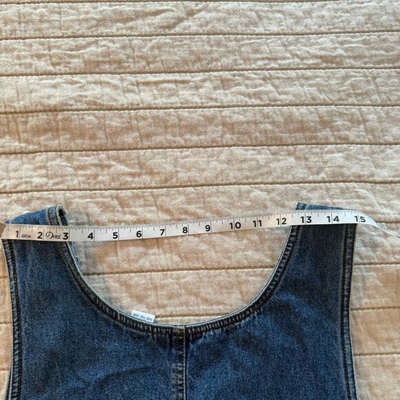 Vtg Carolina Blues Plus Denim Jumper Sz 20W Noah’s Ark Preschool Teacher Church - Picture 11 of 14